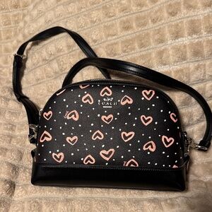 Coach Black and Pink Heart Crossbody Bag